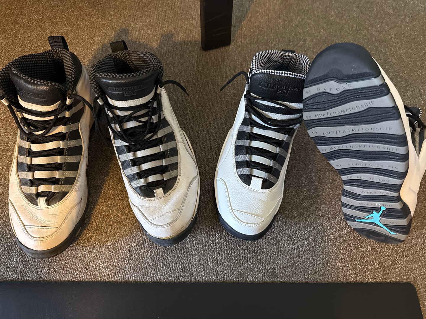 Customer photo review of Jordan 10 "Steel"