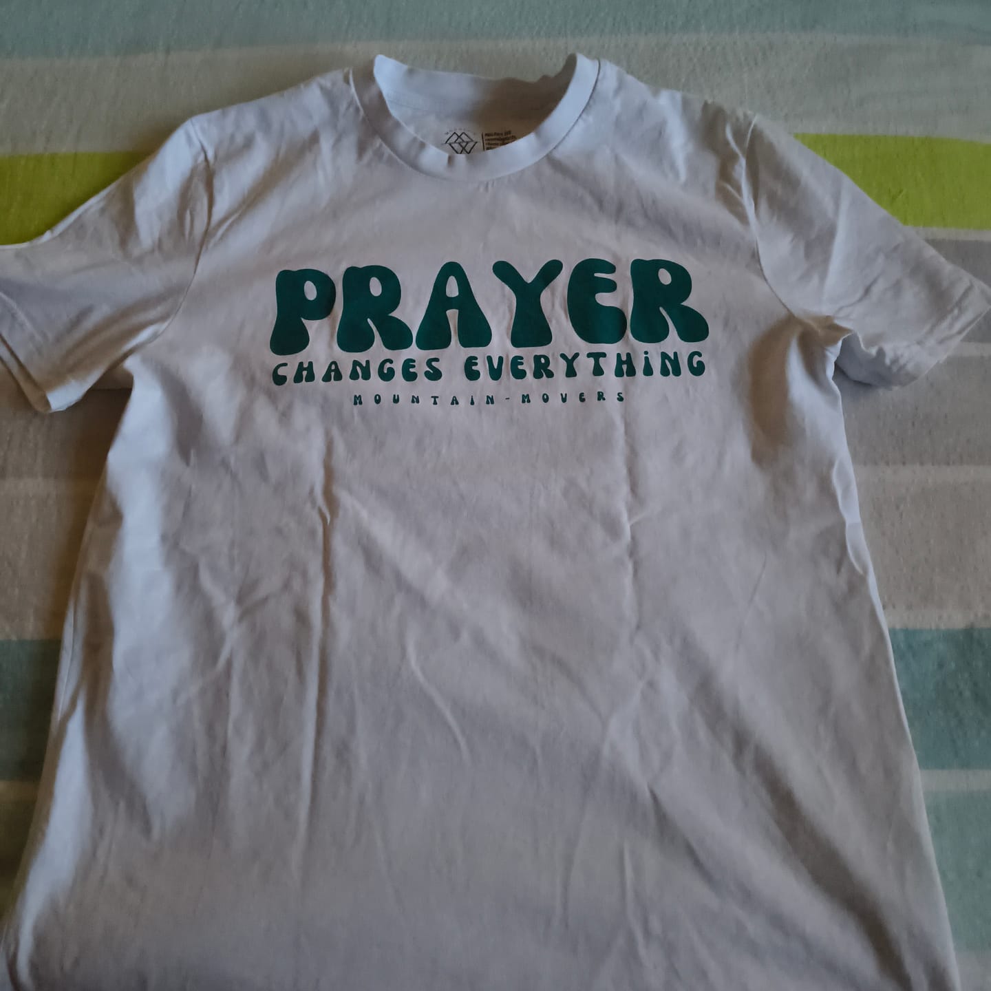 Customer photo review of Prayer Changes everything T-Shirt