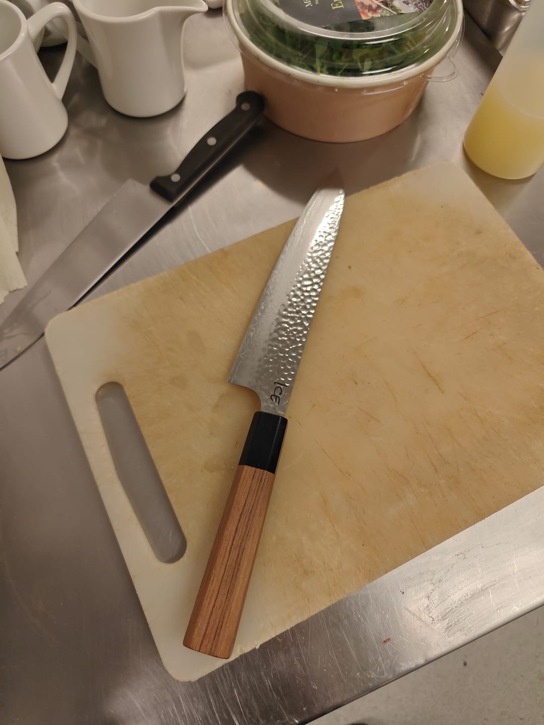Customer photo review of Kokkekniv 210 mm, HATSUKOKORO Hayabusa VG10 Tsuchime Gyuto
