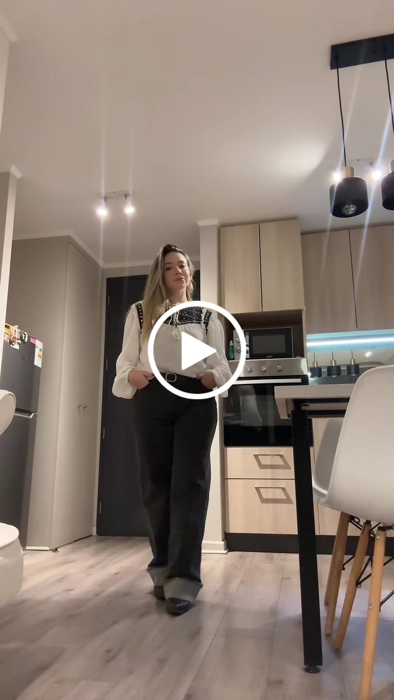 Customer video review of Pantalón Wide Leg Sun Black