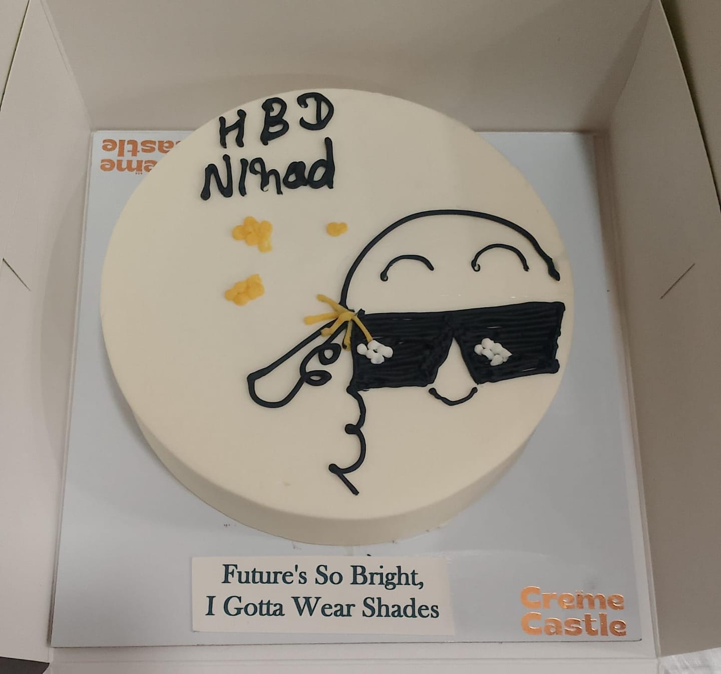 Customer photo review of Meme Theme Cake for Boyfriend