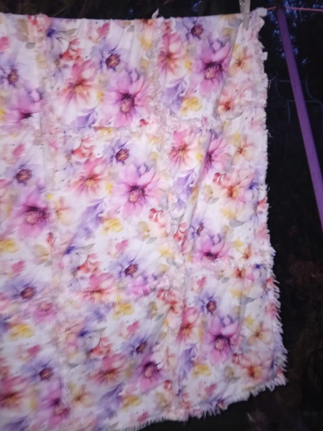 Customer photo review of Flower Fusion Linen Viscose Fabric