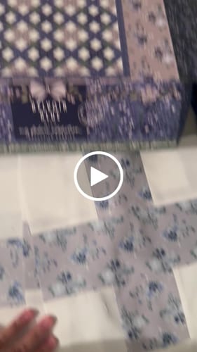 Customer video review of Belvoir Blue Precut Quilt Kit