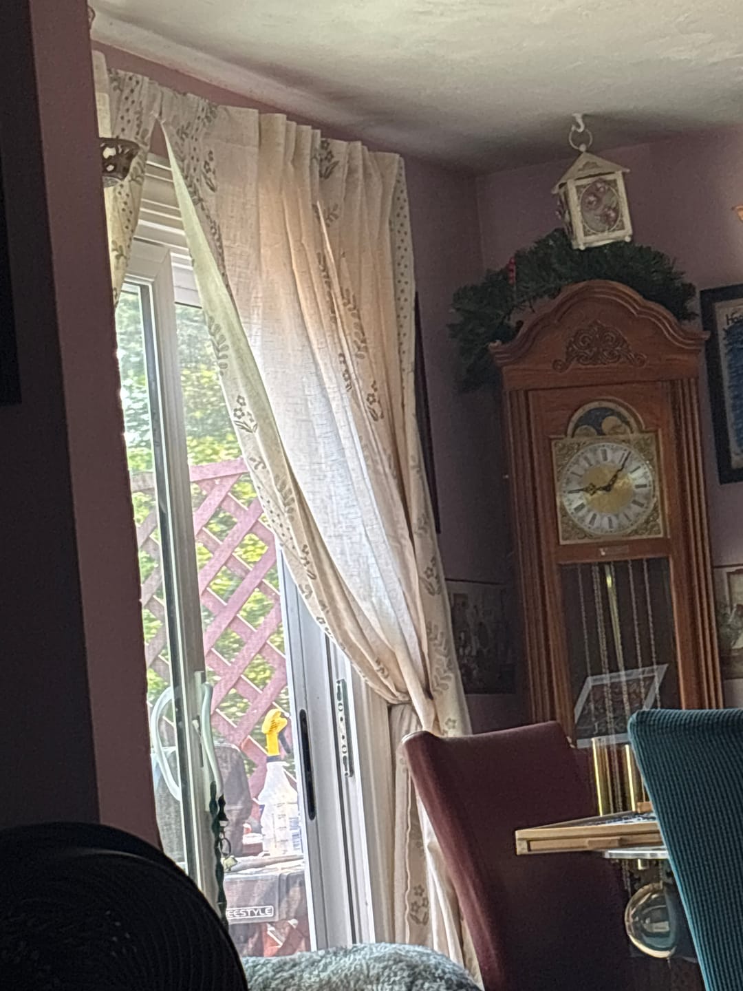 Customer photo review of Embroidered Vine Floral Linen Curtains (2 Panels)