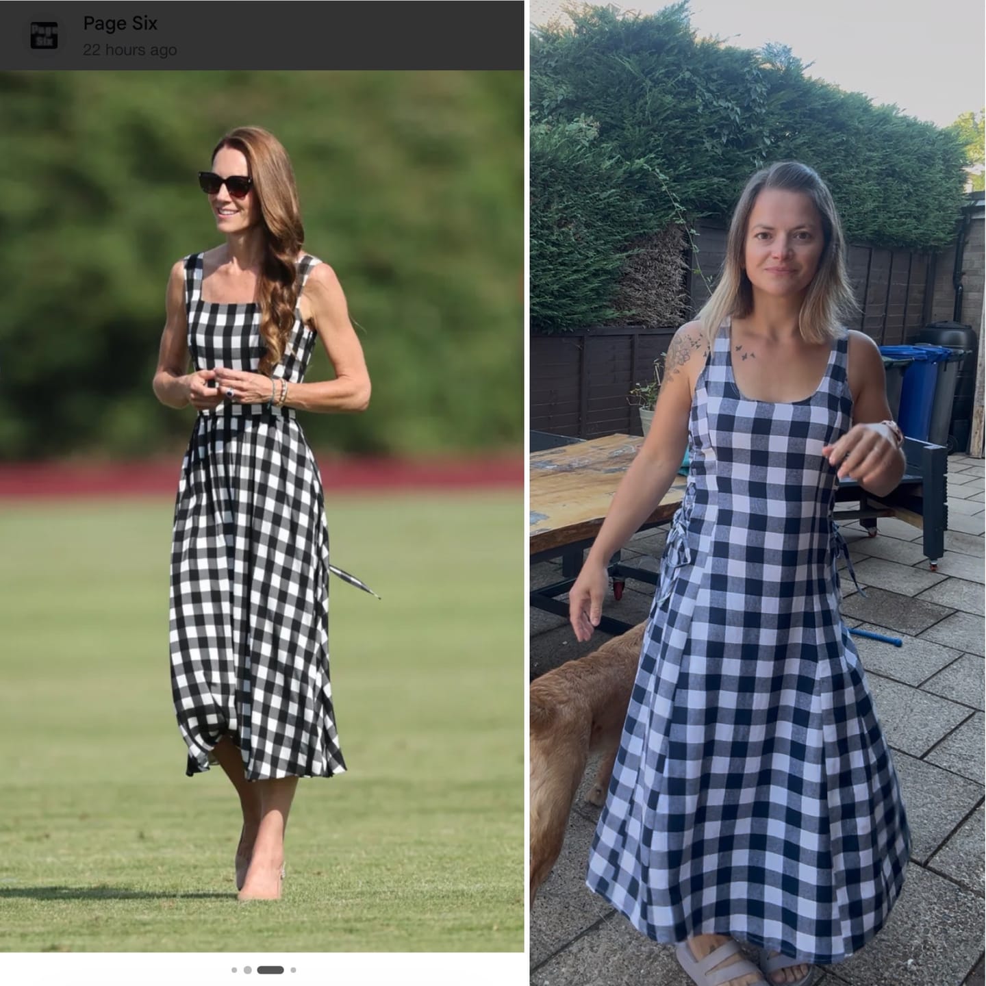 Customer photo review of Blue and Ivory Checkered Brushed Cotton Fabric