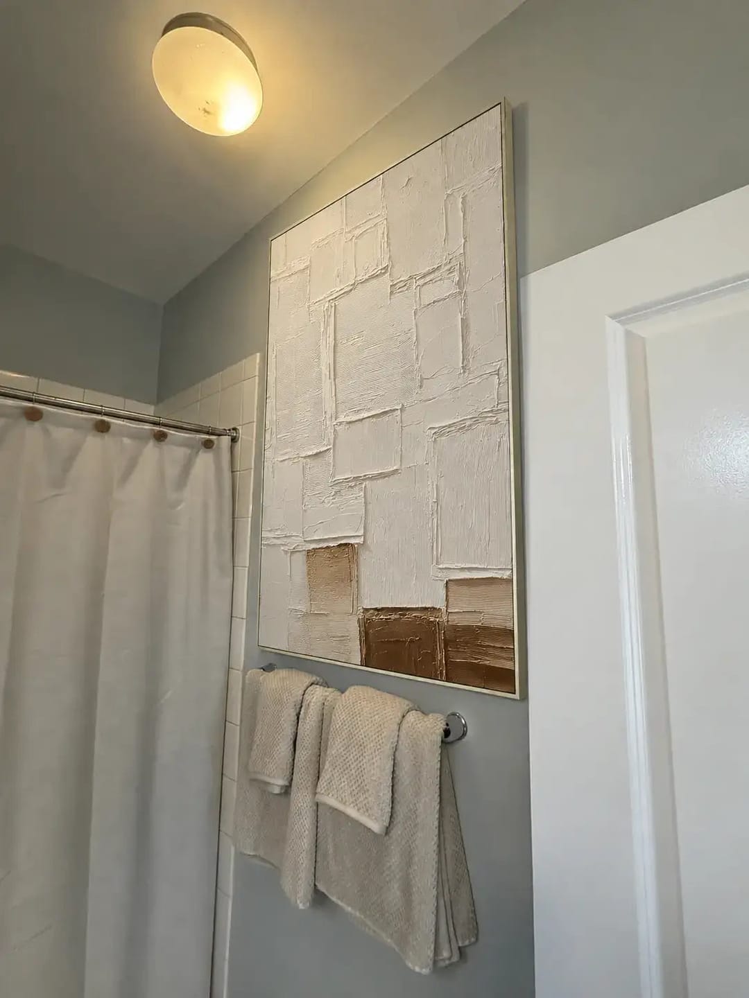 Customer photo review of Textured Earth Blocks Wabi Sabi Wall Art