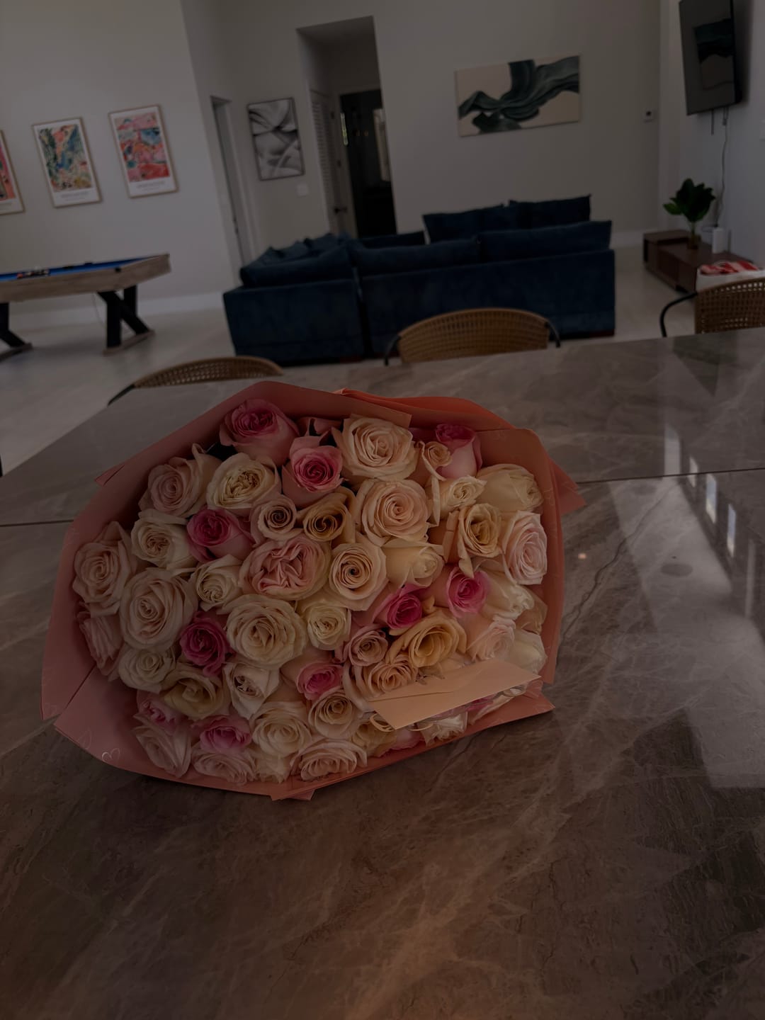Customer photo review of Pink Deluxe Bouquet
