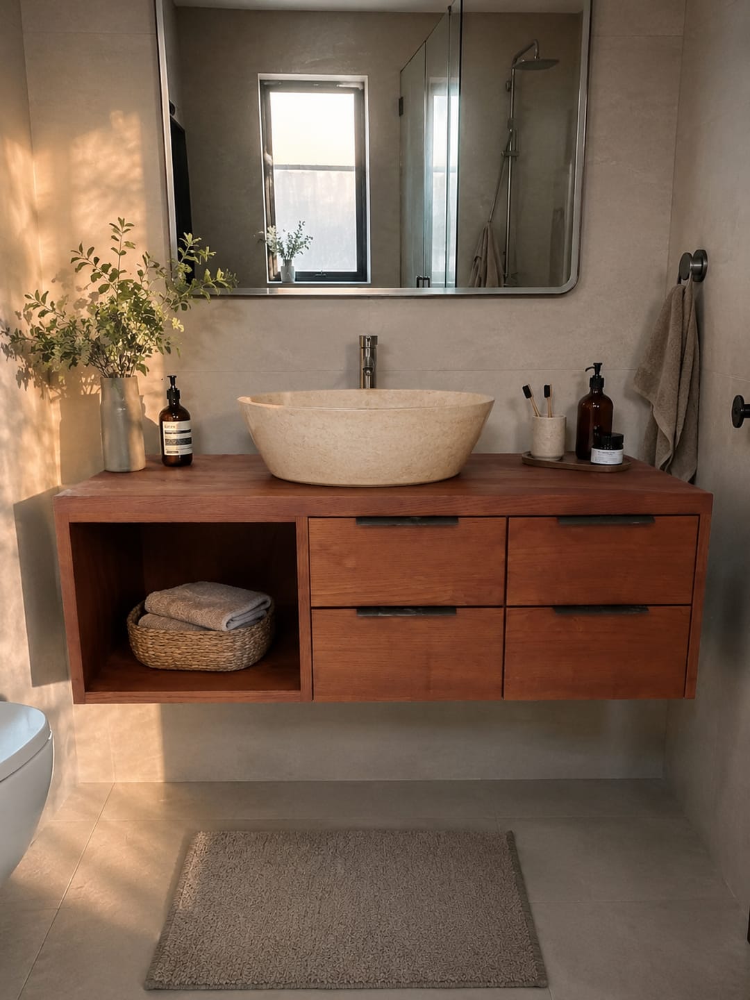 Customer photo review of Live Edge Corner Floating Shelves Solid Wood Wall Mounted Storage