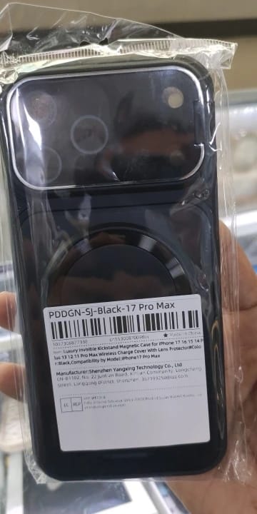 Customer photo review of LuxuryKase Hybrid Armour Case | Built-In Foldable Kickstand | Flip Camera Lens Protection Frame Design | MagSafe Compatible | Rugged PC & TPU Cover For iPhone & Samsung Series