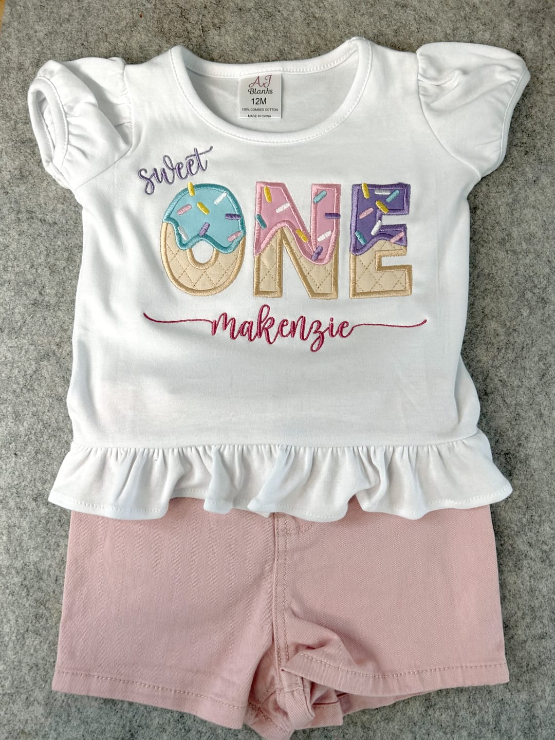 Customer photo review of Girl's Short Sleeve RUFFLE BOTTOM Shirts