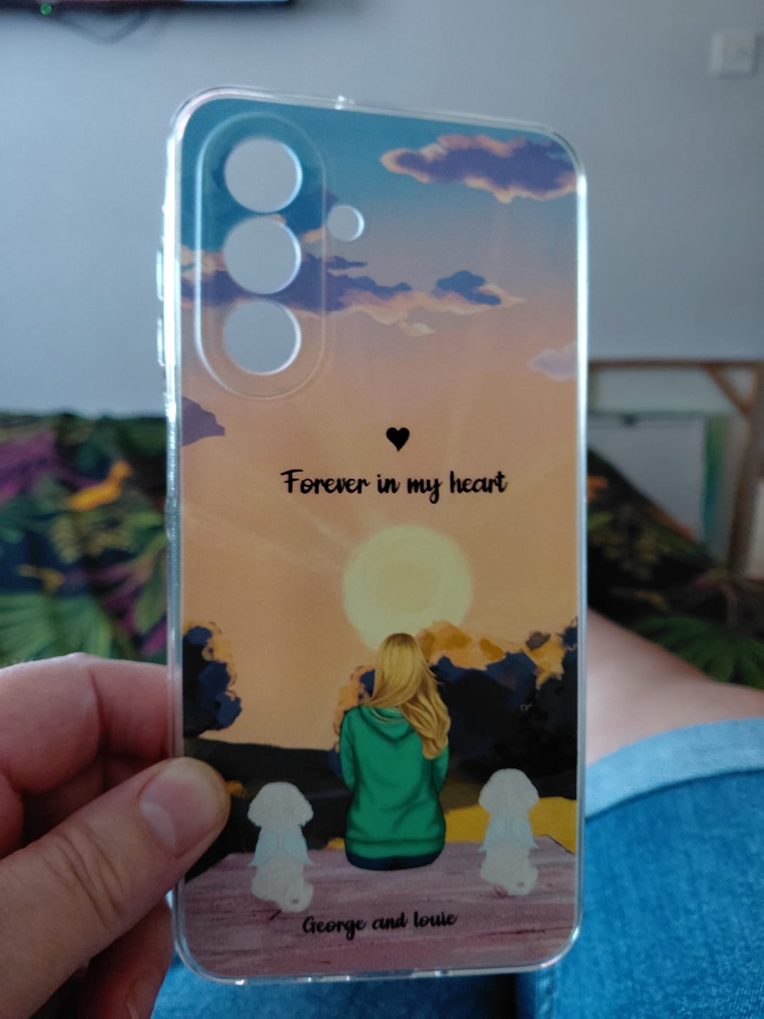 Customer photo review of Seasons with pets - Personalised Phone Case