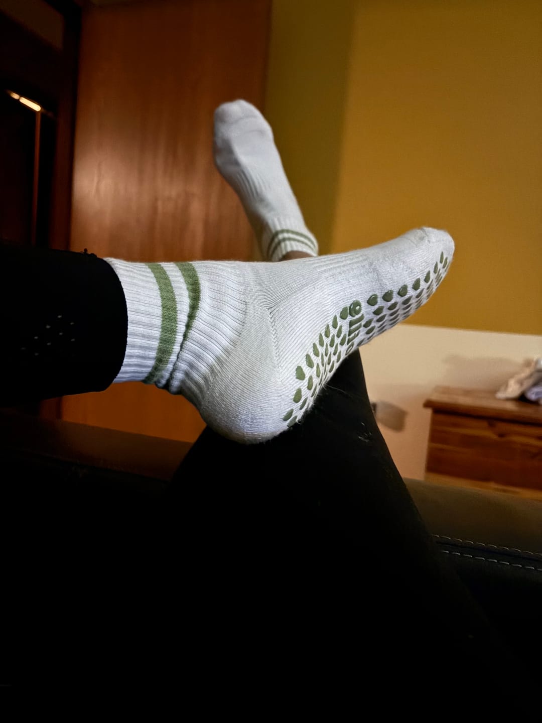 Customer photo review of Grip Stripes - Matcha Cream