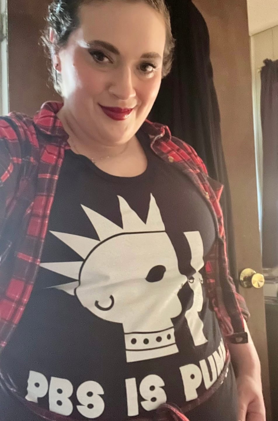 Customer photo review of PBS is Punk Women's Racerback Tank