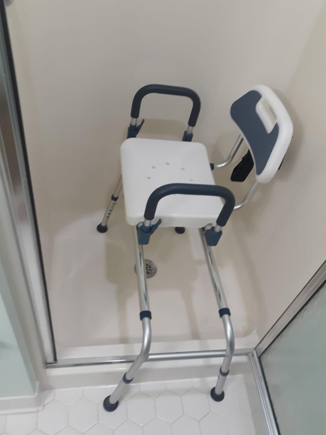 Customer photo review of Sliding Swivel Shower Chair Transfer Bench