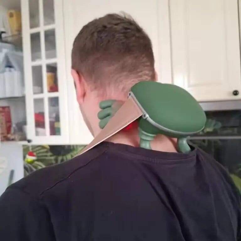 Customer photo review of Reliva - Hands-Free Deep Tissue Massager