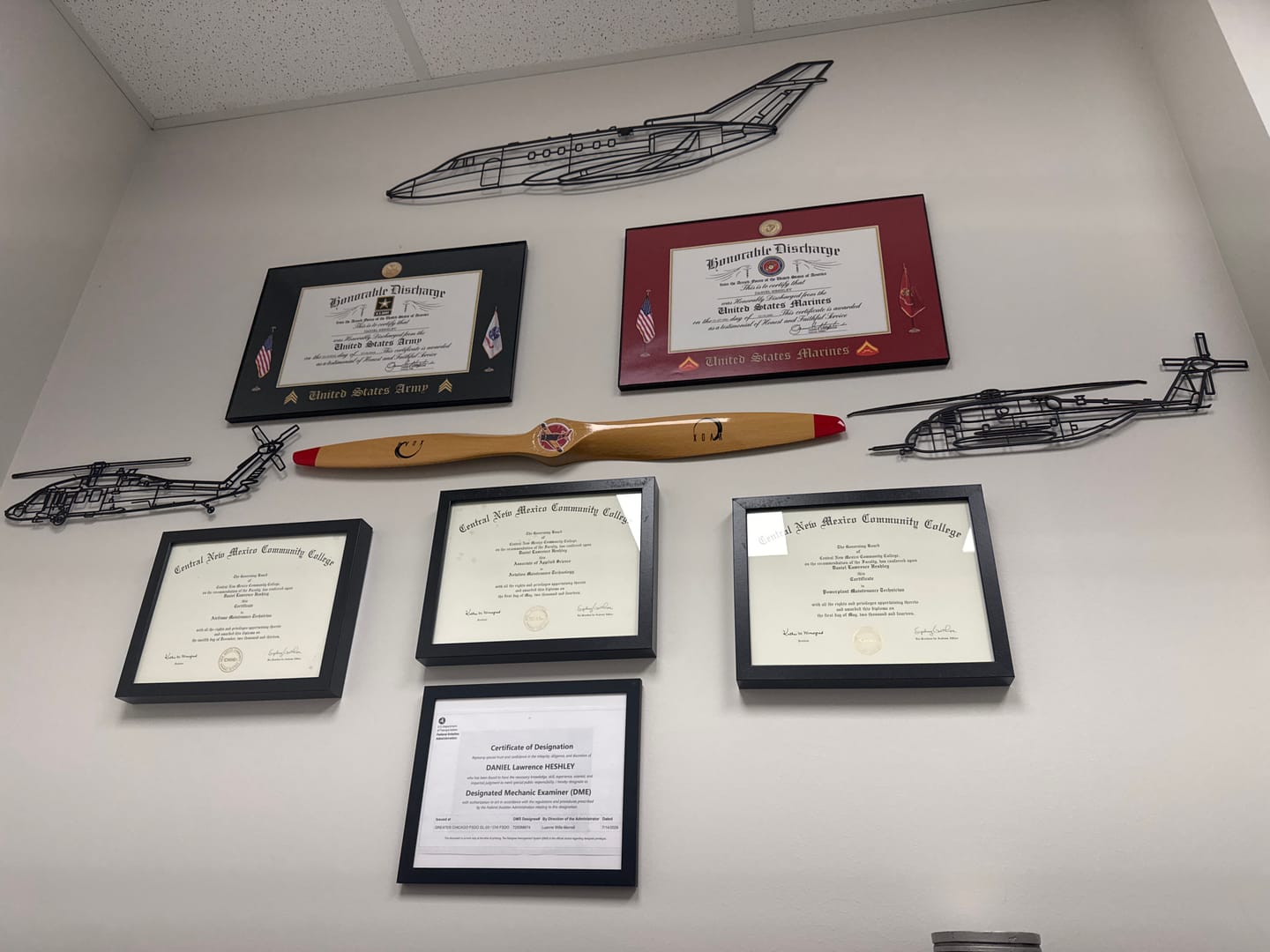 Customer photo review of UH-60 Black Hawk Silhouette Metal Wall Art