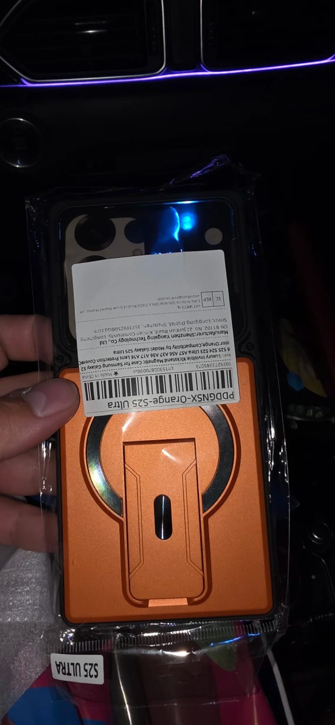 Customer photo review of LuxuryKase Hybrid Armour Case | Built-In Foldable Kickstand | Flip Camera Lens Protection Frame Design | MagSafe Compatible | Rugged PC & TPU Cover For iPhone & Samsung Series