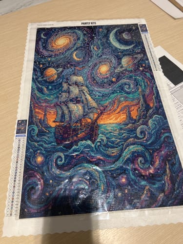 Customer photo review of Cosmic Voyage Dreams (Diamond Painting)