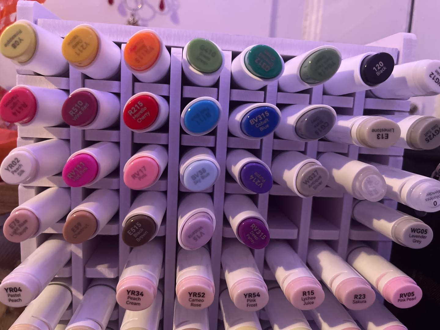 Customer photo review of Ohuhu Kaala Slim Broad and Fine Dual Tips Alcohol Art Markers - 24 Basic Colors