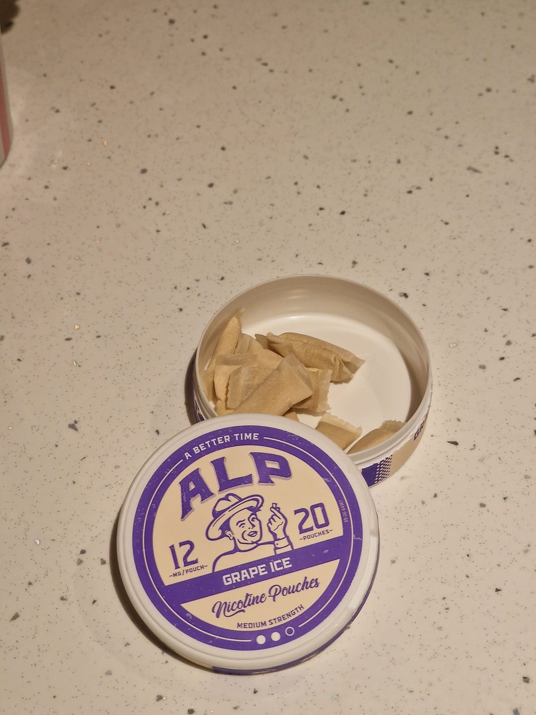 Customer photo review of Grape Ice Nicotine Pouches