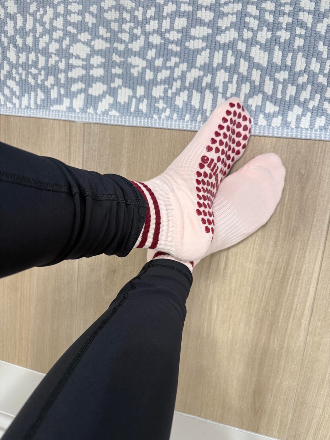 Customer photo review of Grip Stripes - Pink Cloud