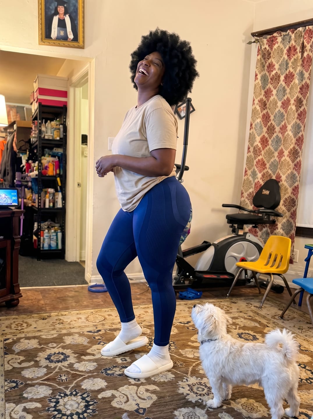 Customer photo review of 3D CelluSmooth High-Waisted Seamless Booty-Lifting Leggings | Silix