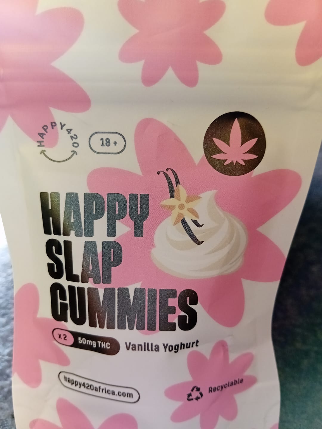 Customer photo review of THC Happy Slap Gummies - Vanilla Yoghurt
