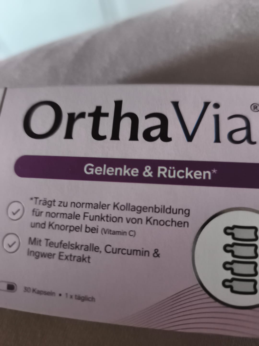 Customer photo review of OrthaVia® intens – Gelenke & Rücken