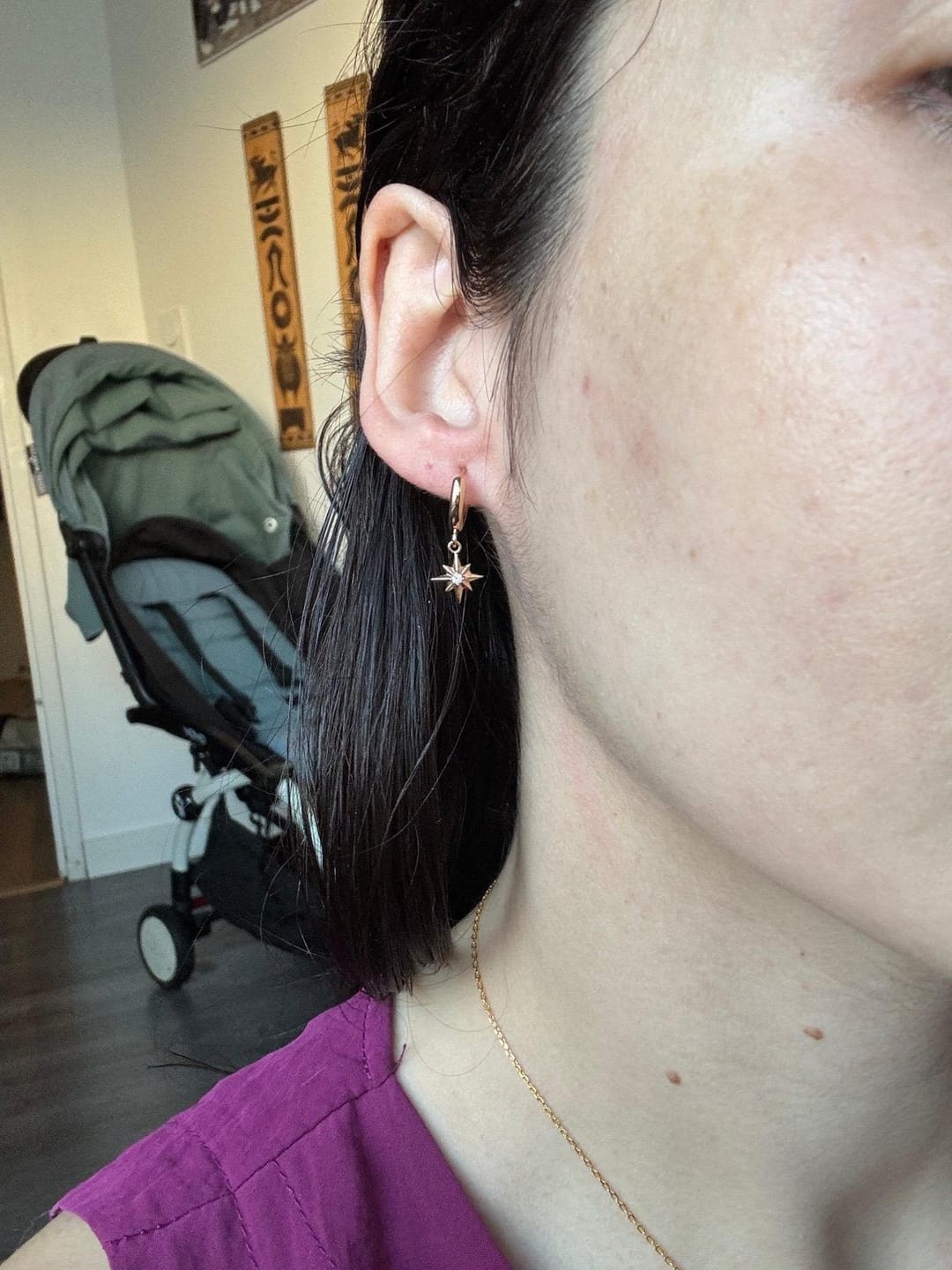 Customer photo review of Boucles d’oreilles Etoile - Acier