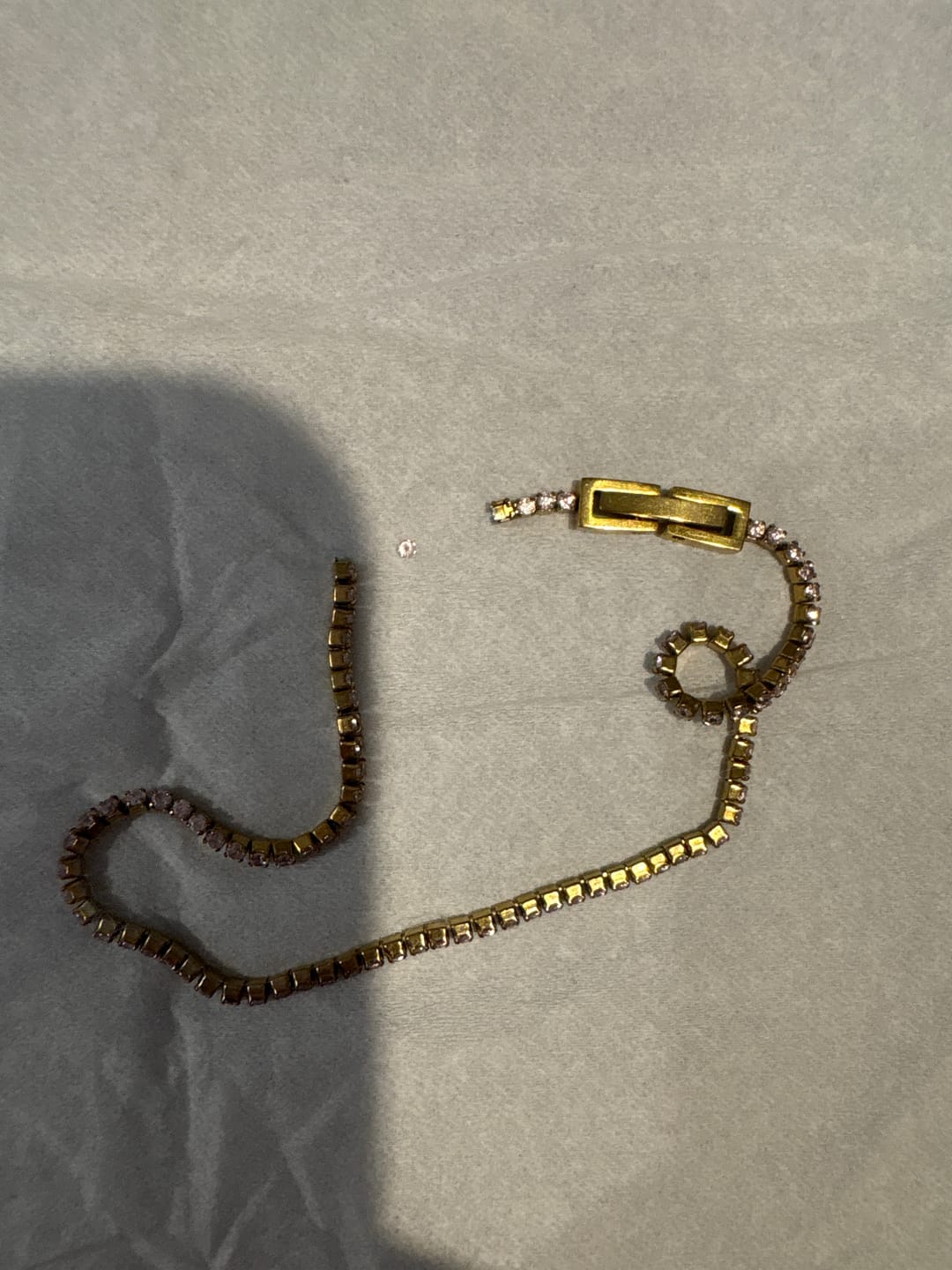 Customer photo review of Kiera Gold Pink Crystal Bracelet