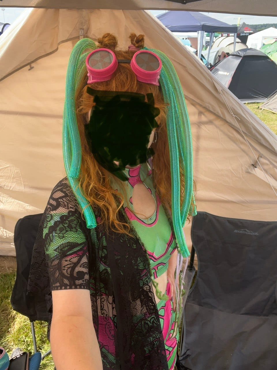 Customer photo review of Green Assassin Doll Biker Shorts