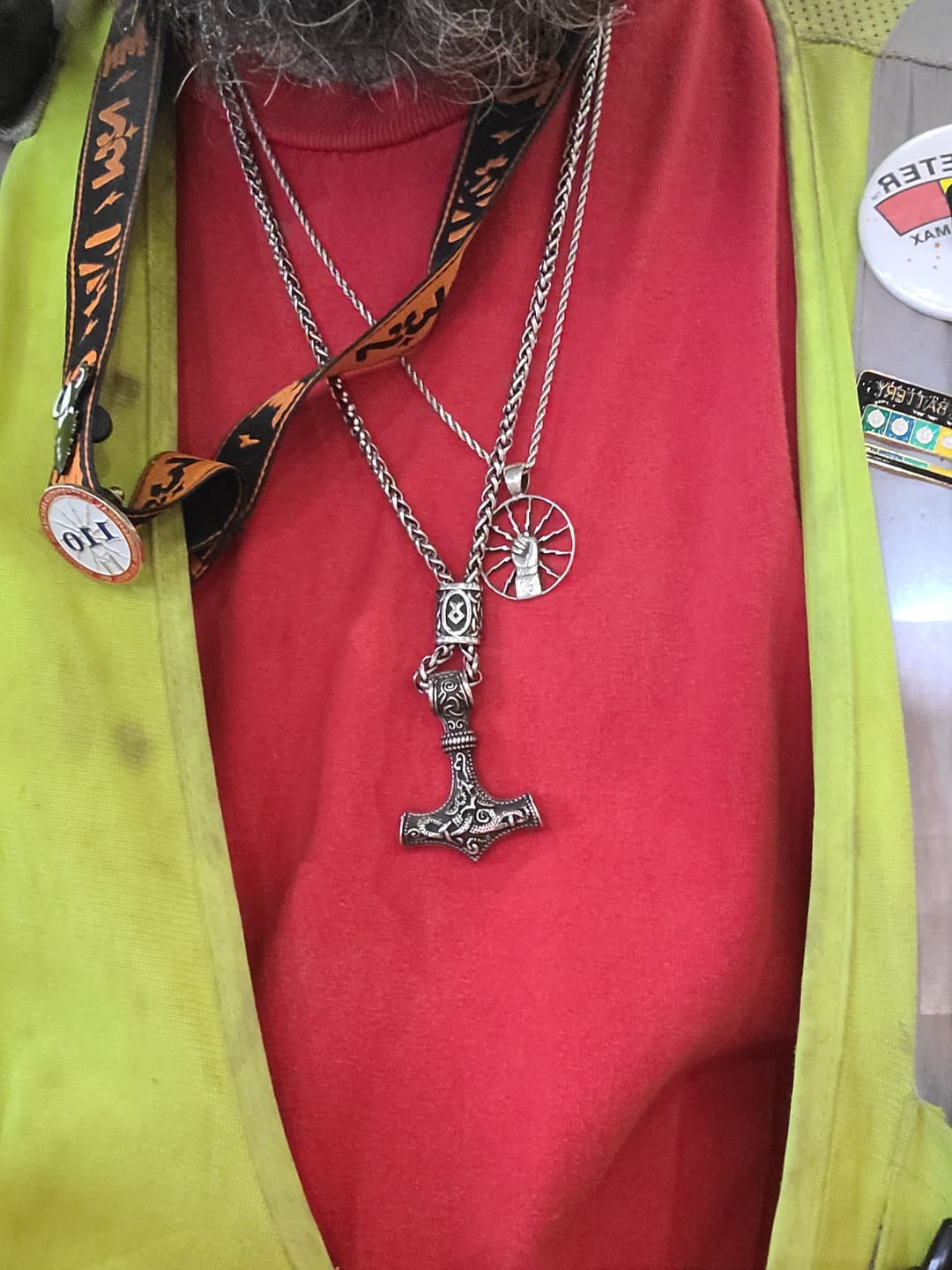 Customer photo review of Mjölnir - Thor's Hammer Stainless Steel Necklace