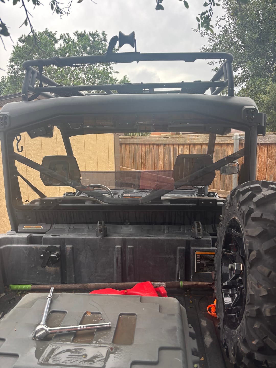 Customer photo review of UTV Rear Glass Window
