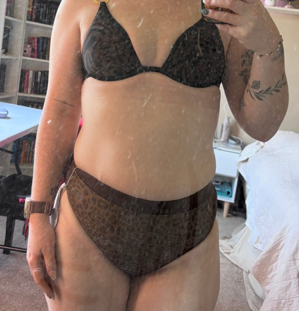 Customer photo review of MOLLY Mango Full Coverage High Rise Bikini Bottom
