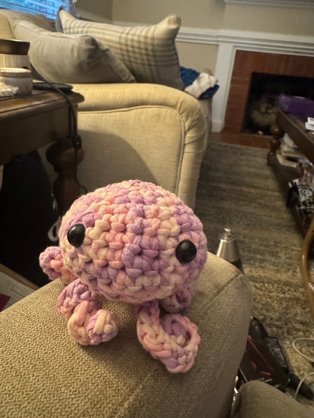 Customer photo review of Learn to Crochet Sea Creature Kit Penguin Octopus & Whale (Purple Magic Circle Tool Included)