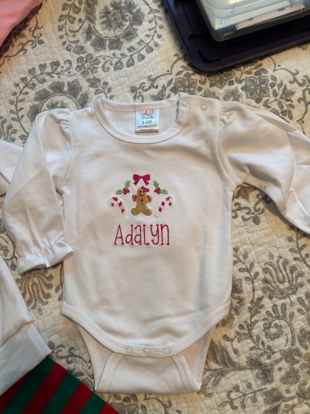 Customer photo review of Girl's Long Sleeve Ruffle Bodysuits