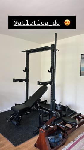 Customer photo review of R7 Half Rack SET | Delta Dark Blue | Bumper Plates 70kg | B6 Weight Bench