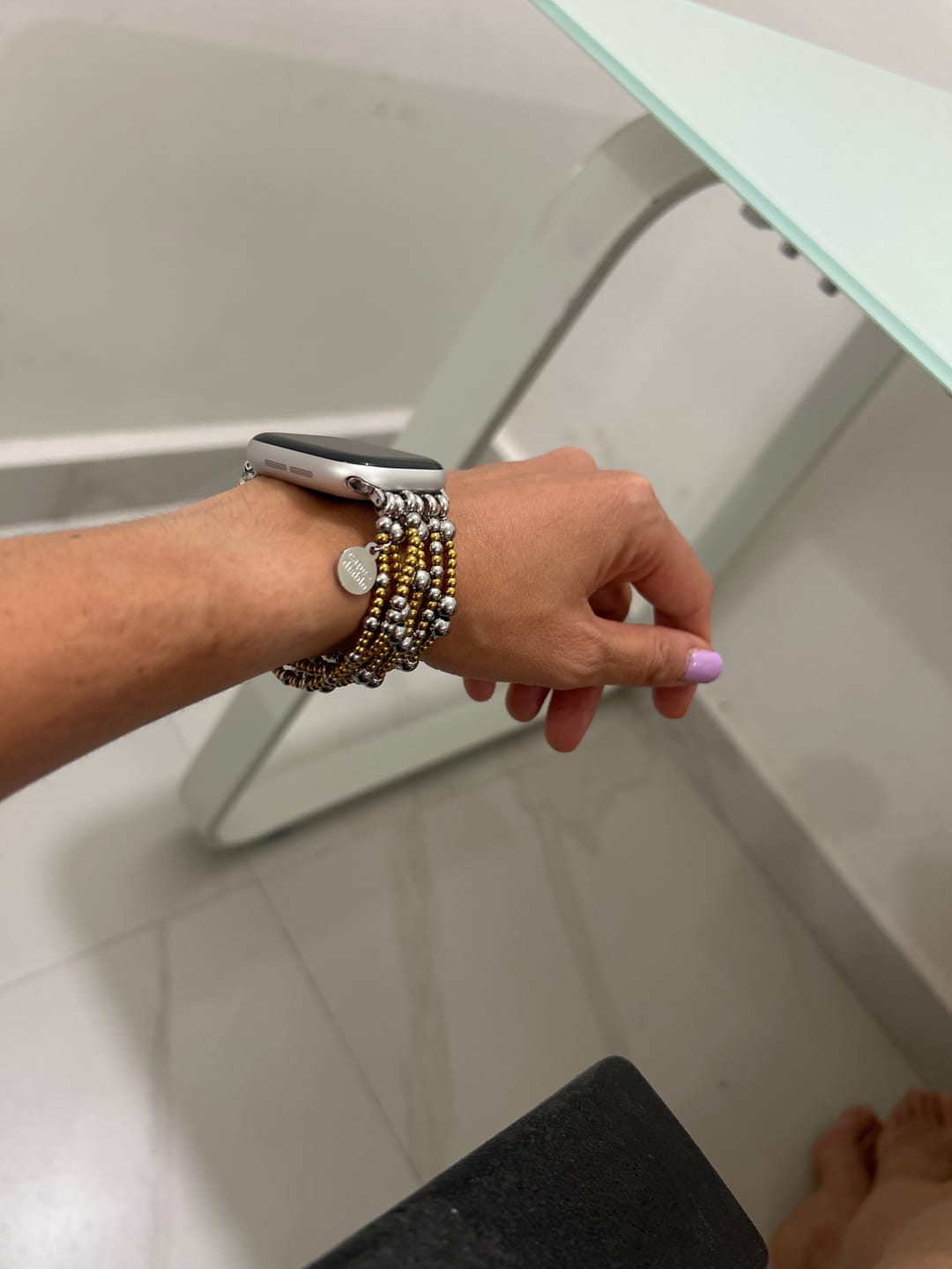 Customer photo review of Eternal Glow Stretch Apple Watch Strap