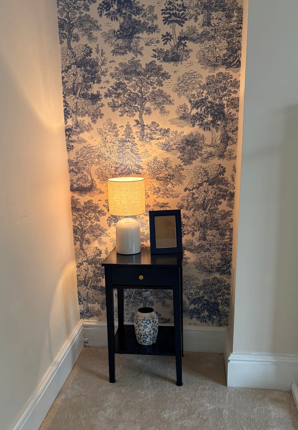 Customer photo review of Willow - Vintage Etched Forest Trees Wallpaper