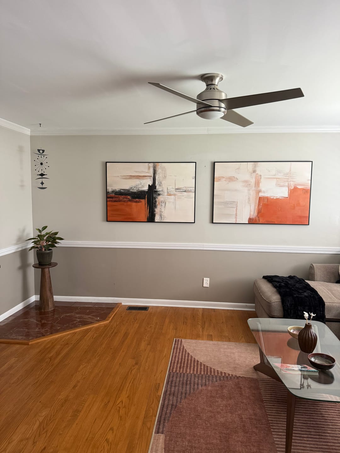 Customer photo review of Abstract Wall Art Set of 2 #AW223