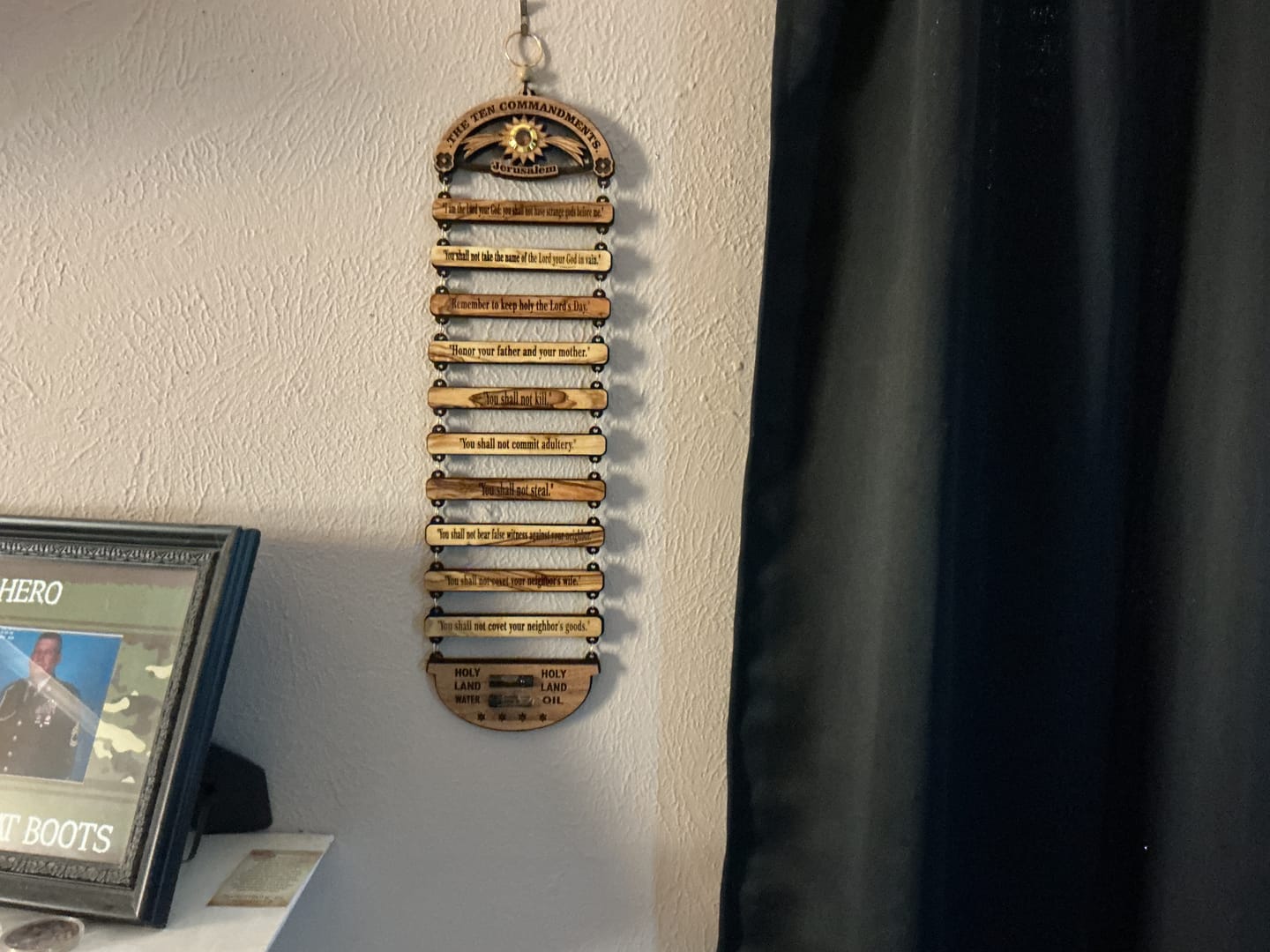 Customer photo review of Ten Commandments Wall Hanging from the Holy Land