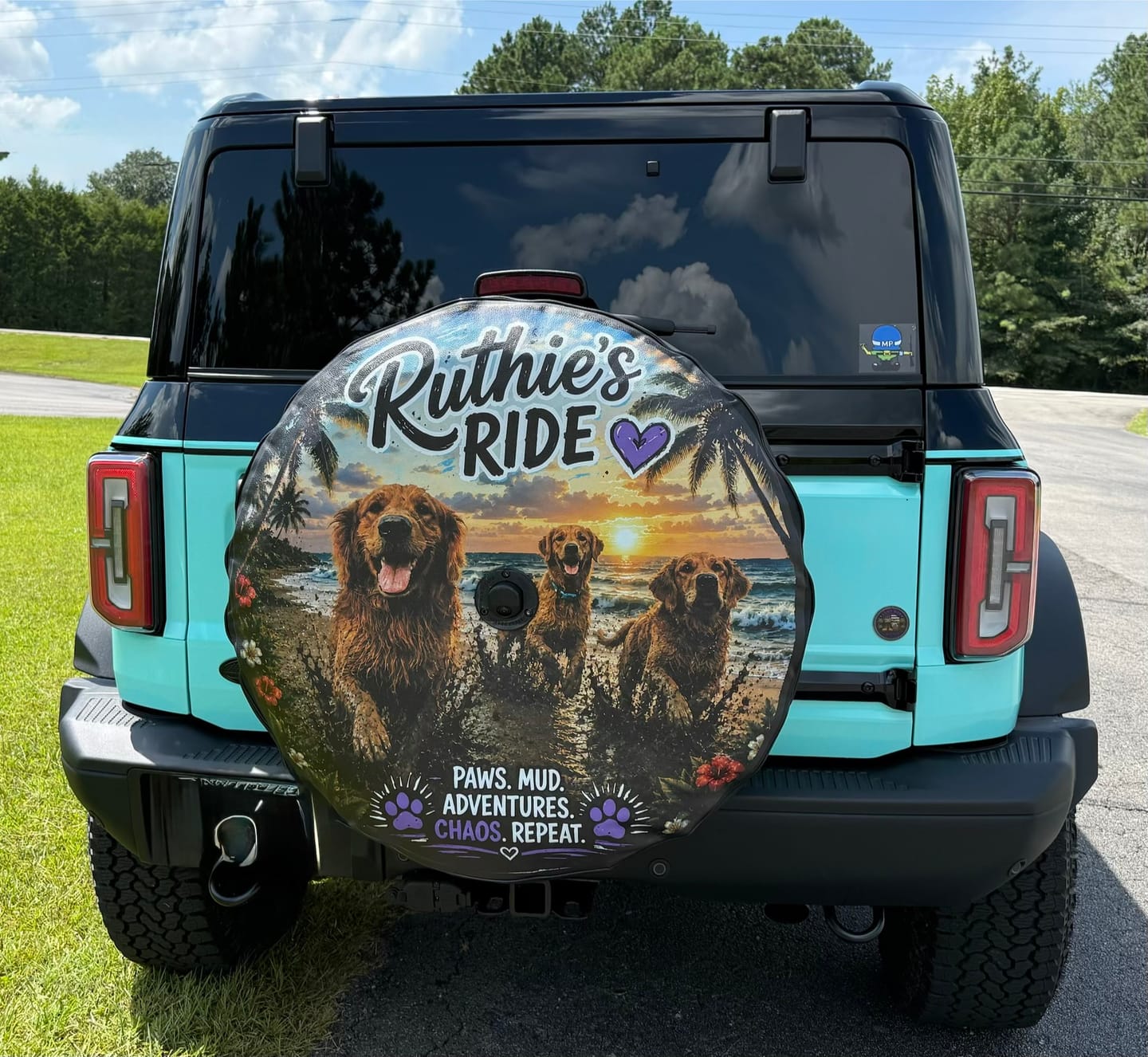 Customer photo review of CUSTOM Ford Bronco Tire Cover