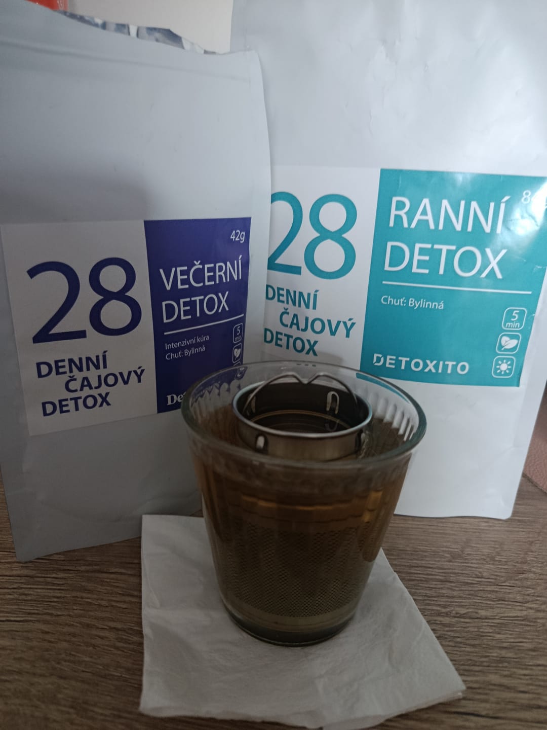 Customer photo review of Detoxikační čaje – 28denní balíček (Intenzivní kúra)
