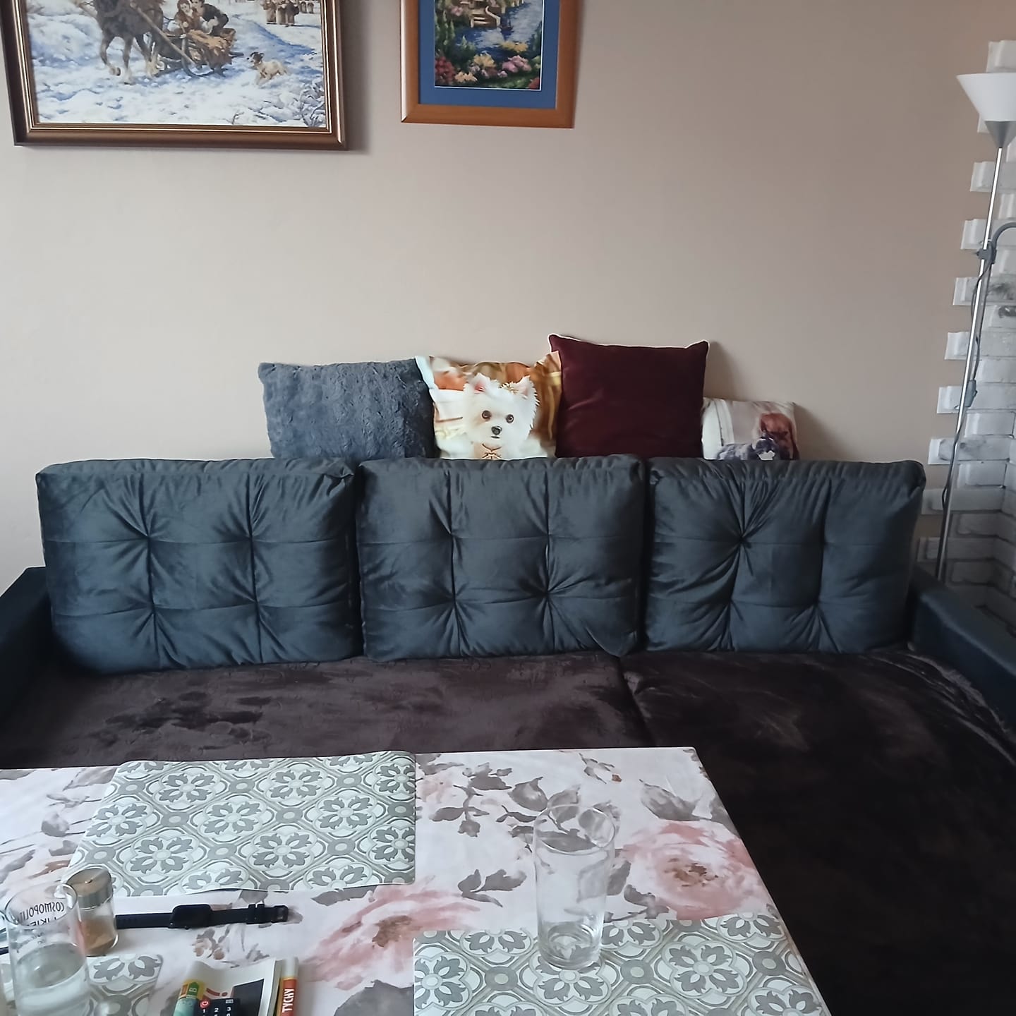 Customer photo review of Narożnik BLANK velvet