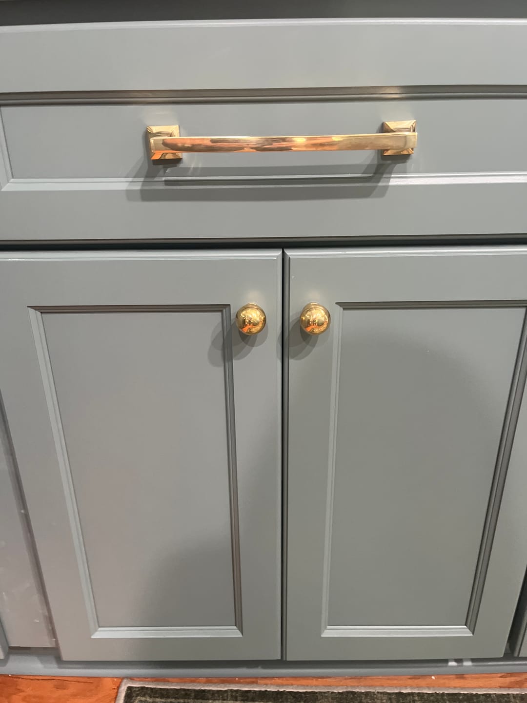 Customer photo review of Brass Ball Knob - Unlacquered Polished Brass