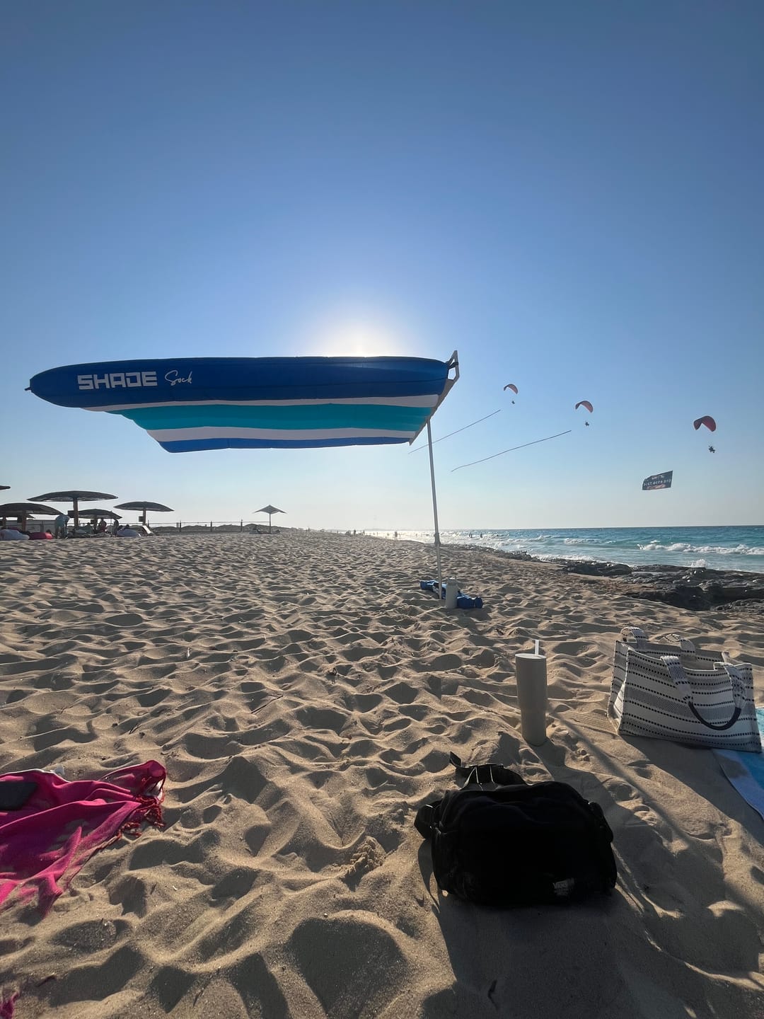 Customer photo review of ShadeSock - Wind-Inflating, Silent Beach Shade