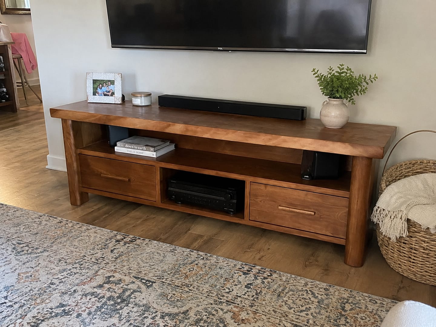 Customer photo review of Live Edge Corner Floating Shelves Solid Wood Wall Mounted Storage