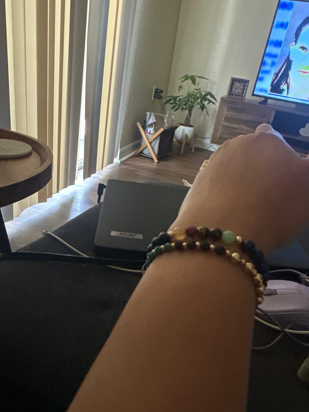 Customer photo review of Mega Wealth Lucky 7 Gemstone Bracelet With REAL Gold