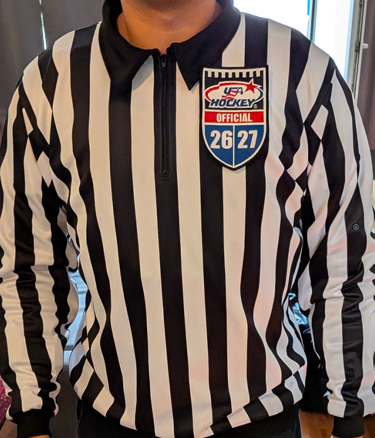 Customer photo review of ZL1 HOCKEY REFEREE JERSEY WITH SNAPS - LINESMAN