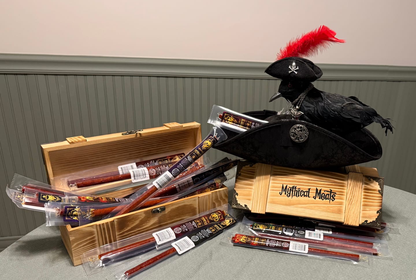 Customer photo review of Mythical Meats® DELUXE Loot Crate - 20 Snack Sticks Included!